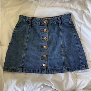 Denim mini skirt